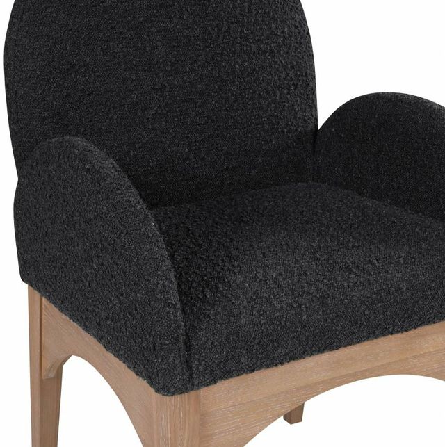 Meridian Furniture Waldorf Black/Natural Dining Arm Chair-3