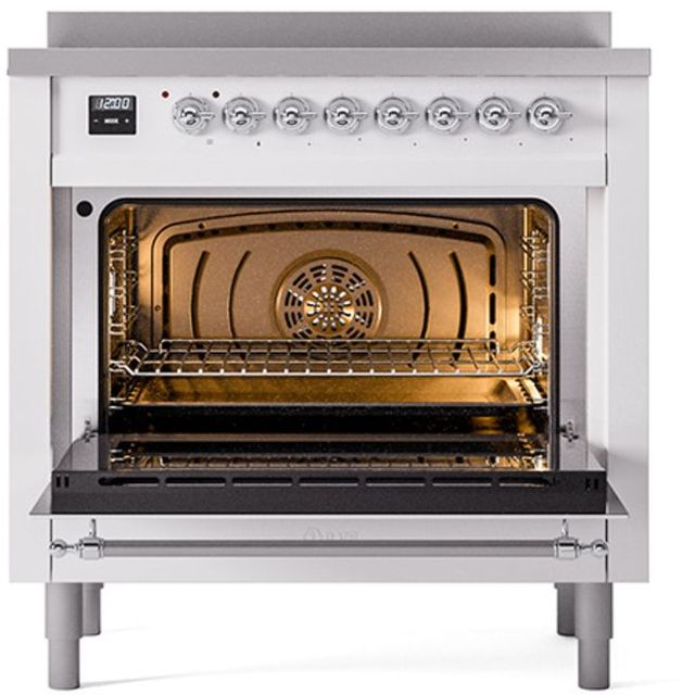 Ilve® Nostalgie II Series 36" White Pro Style Induction Range-2