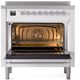 Ilve® Nostalgie II Series 36" White Pro Style Induction Range-2