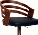 Armen Living Adele Black/Chrome/Walnut Swivel Bar Stool-3