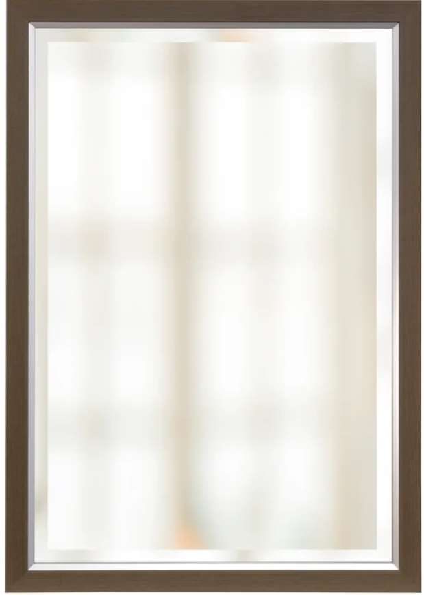 Stylecraft Brown/Chrome Framed Beveled Mirror-0
