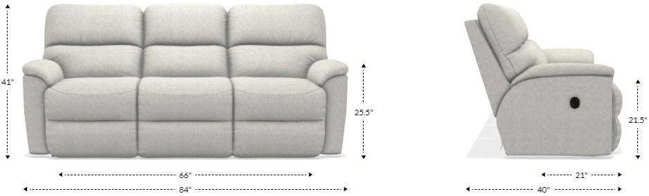 La-Z-Boy® Brooks Mushroom Manual Reclining Sofa | Watson's