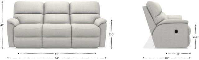 La-Z-Boy® Brooks Mushroom Manual Reclining Sofa-4