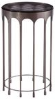 Bassett Mirror Hartley Brown Accent Table with Nickle Base-2