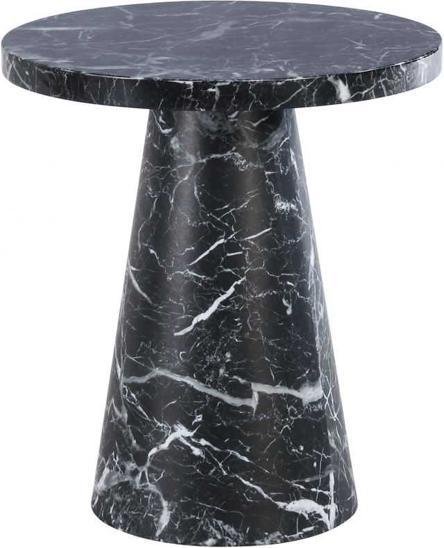Meridian Furniture Omni Black Faux Marble End Table-0