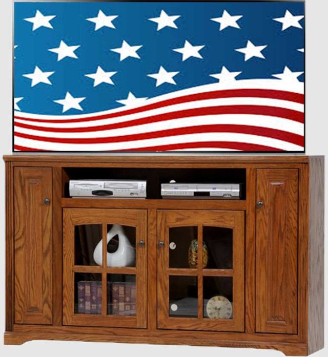 American Heartland Manufacturing Oak 66" Tall TV Console-1