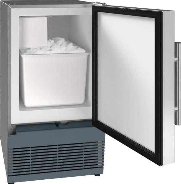 U-Line® 15" 25 lb. Stainless Steel Crescent Ice Maker-1