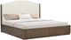Flexsteel® Athens Chocolate Brown/Ivory King Upholstered Panel Bed-0