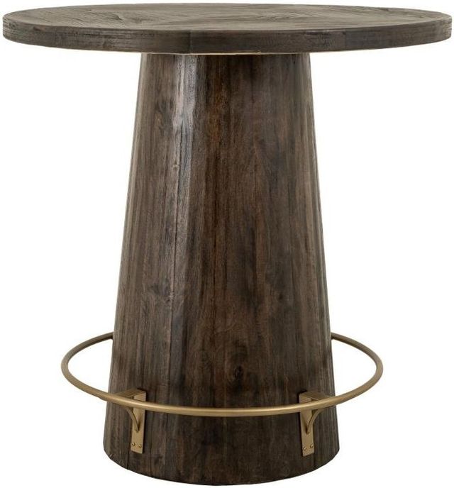 International Furniture Direct Balam Black Bistro Pub Table-0