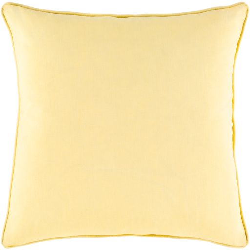 Surya Floret Butter 20"x20" Toss Pillow with Polyester Insert-1