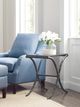 Kincaid® Milan-Acquisitions Glass Top Chairside Table with Gray Base-2