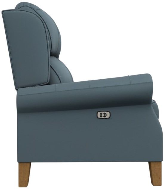 Best® Home Furnishings Customizable Joanna Leather Power High Leg Recliner with Honey Birch Legs-2