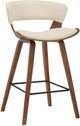 Armen Living Jagger Cream/Walnut Counter Stool-0