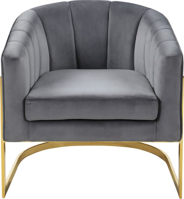 Meridian Furniture Carter Grey Velvet Chair-1