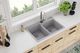 Elkay Quartz Classic® Graystone 33" x 22" x 9-1/2" Offset Double Bowl Drop-In Sink-2