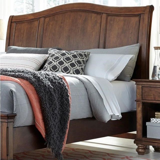 aspenhome® Oxford King/California King Whiskey Brown Sleigh Headboard-0