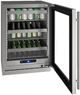 U-Line® Stainless Steel 24" Reversible Hinge Refrigerator-1