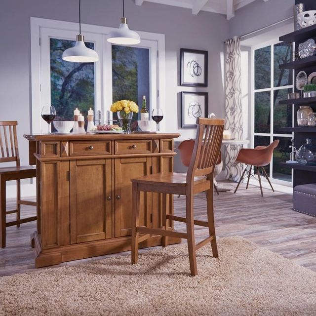 homestyles® Americana 3-Piece Brown Kitchen Island Set-3
