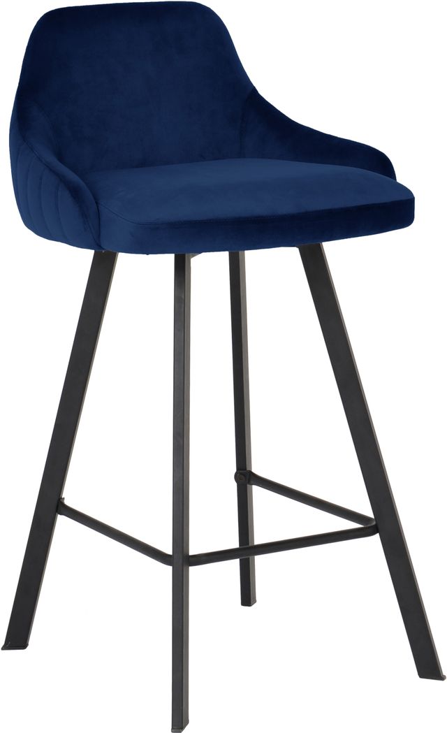 Meridian Furniture Viviene Navy Velvet Counter Stool-0