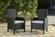 Signature Design by Ashley® Beachcroft 2-Piece Black/Light Gray Fabri/Resin Outdoor Dining Arm Chair with Cushion-1