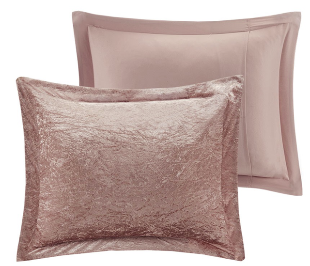 Olliix by Intelligent Design Felicia Blush Blush Twin/Twin XL Velvet Comforter Set-1
