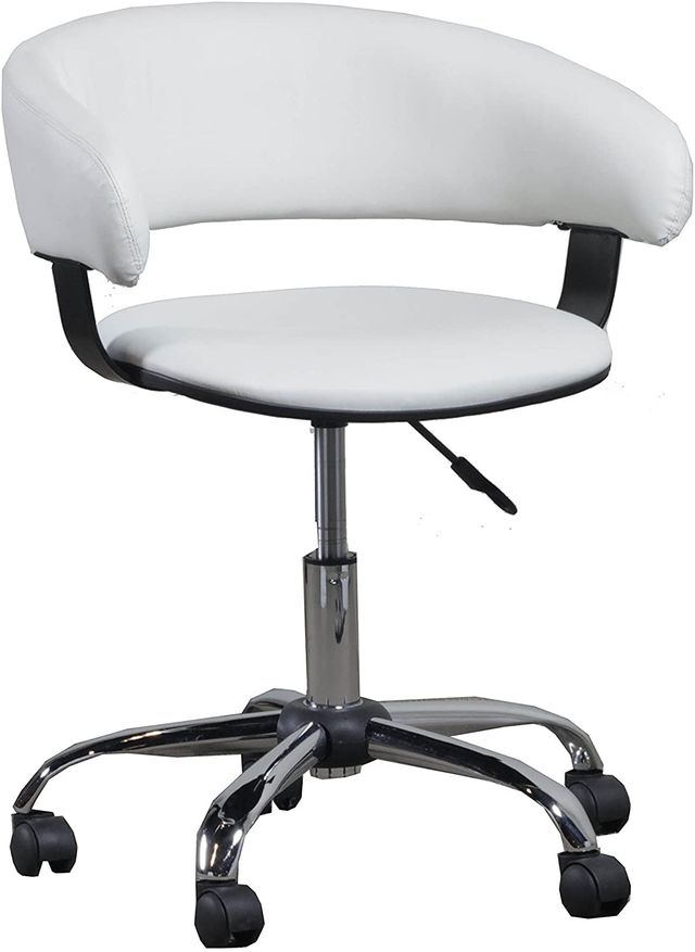 Powell® White Gas Lift Desk Chair-0