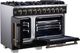 FORNO® Capriasca Series Alta Qualita 48" Black Pro Style Gas Range-4