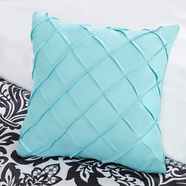 Olliix by Intelligent Design Leona Aqua/Black Full/Queen Comforter Set-1
