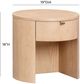 TOV Furniture Marlow Natural Round Nighstand with Drawer-2