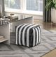 Homelegance® Easley Black/White Striped Pouf-1