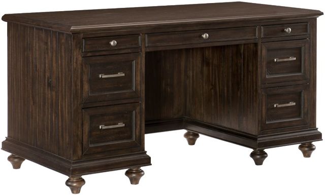 Mazin Furniture Cardano Driftwood Charcoal Executive Desk-0