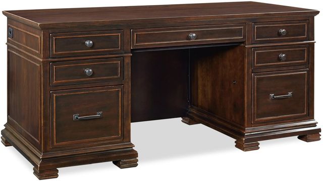 Aspenhome® Weston Brown Ale 66" Executive Desk-0