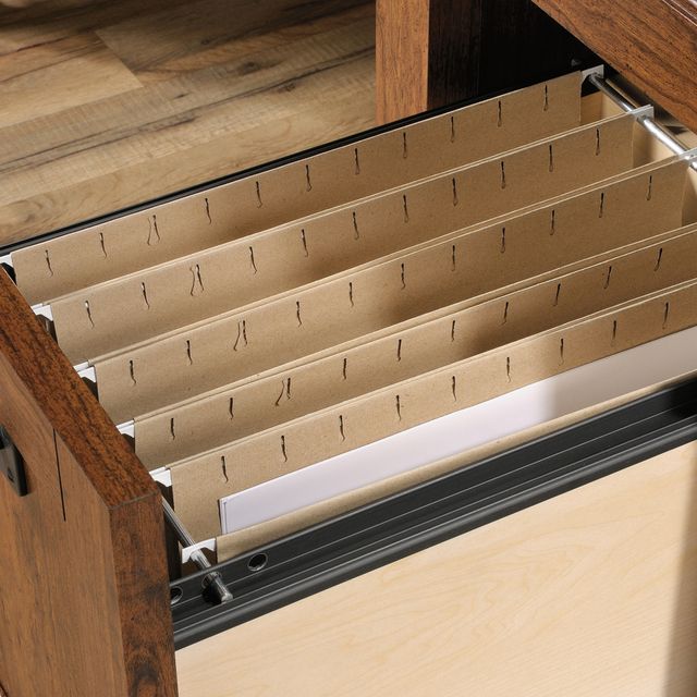 Sauder® Carson Forge® Washington Cherry Computer Desk-3