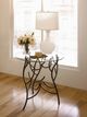 Hammary® Hidden Treasures Glass Top Twig Table with Silver Base-1