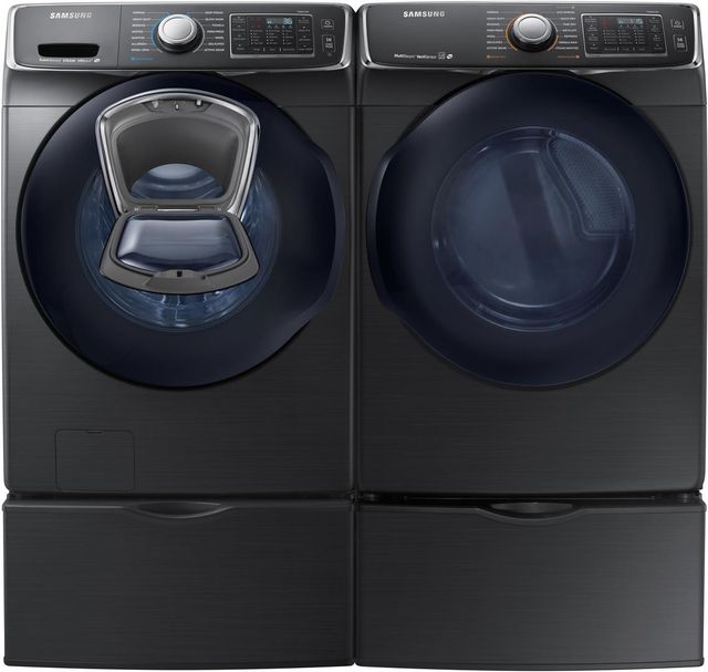 Samsung 7.5 Cu. Ft. Fingerprint Resistant Black Stainless Steel Front Load Gas Dryer-4