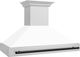 ZLINE Autograph Edition 48" Stainless Steel Wall Mounted Range Hood with White Matte Shell and Matte Black Handle-4