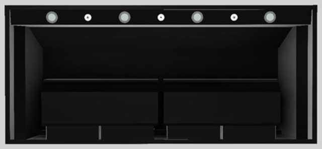 Vent-A-Hood® Designer Series 54" Black Wall Mounted Range Hood-2