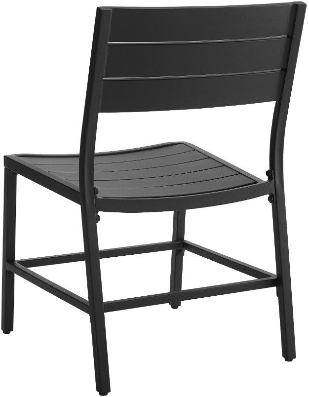 Linon Alora 2-Piece Black Aluminum Outdoor Dining Set-4