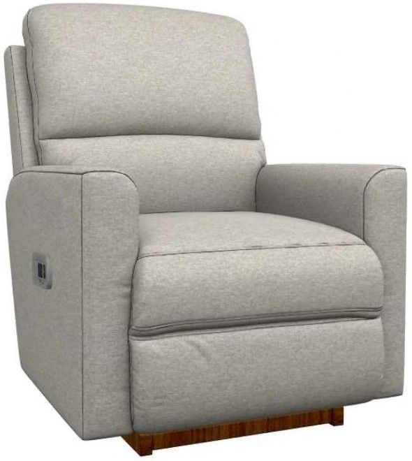 La-Z-Boy® Wynne Fog Power Rocking Recliner with Headrest and Lumbar-0
