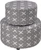 Kwality Imports Tegan Brown 2-Piece Ottoman Set-0