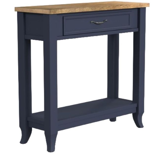 Null Furniture Mystic Navy/Toasted Almond Small Console Table-0