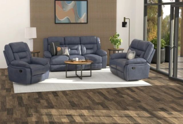 Emerald Home Declan Blue Manual Swivel Glider Recliner-1