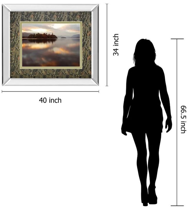 Classy Art Golden Lake by Peter Adams Mirror Framed Wall Art-2