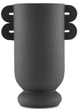Currey & Company Happy 40 Straight Textured Black Vase-0