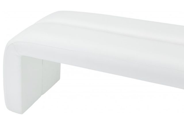 Meridian Furniture Arc White Bench-2