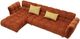 VIG Furniture Divani Casa Jacinda 2-Piece Burnt Orange Left-Arm Facing Sofa Sectional and Chaise with Pillows-2