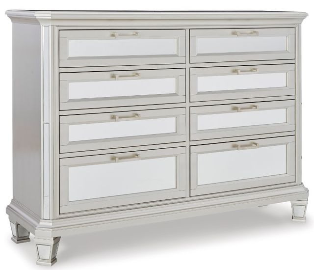 Signature Design by Ashley® Lindenfield 2-Piece Silver King Upholstered Panel Bed Set-2