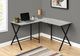 Monarch Specialties Inc. 55"L Grey Top with Black Metal Corner Computer Desk-4