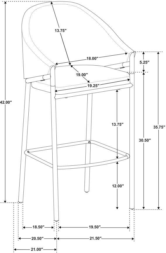 Coaster® Chadwick 2-Piece Beige Bar Stool Set-1