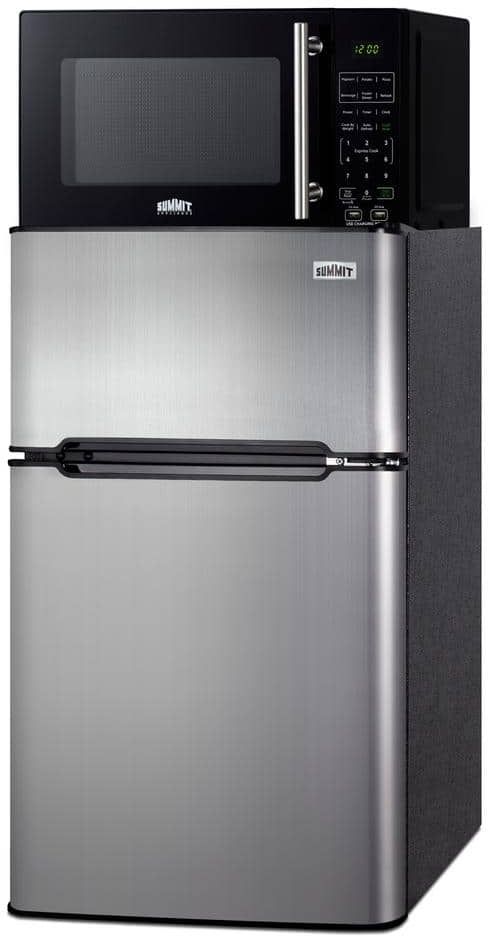 Summit® 19" 3.2 Cu. Ft. Stainless Steel Compact Refrigerator with Microwave-3